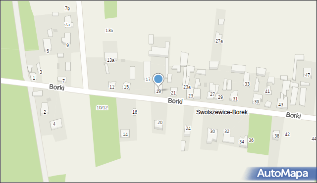 Swolszewice Małe, Borki, 19, mapa Swolszewice Małe