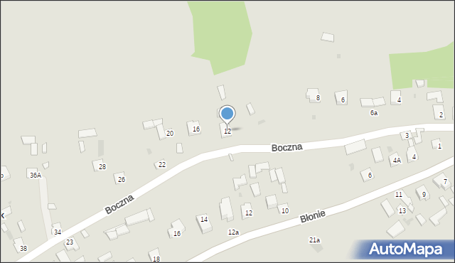 Szczebrzeszyn, Boczna, 12, mapa Szczebrzeszyn