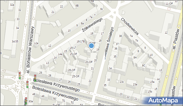Szczecin, Bolesława Śmiałego, 19-OF, mapa Szczecina