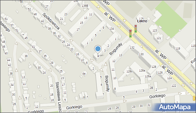 Szczecin, Bogumiły, 4, mapa Szczecina