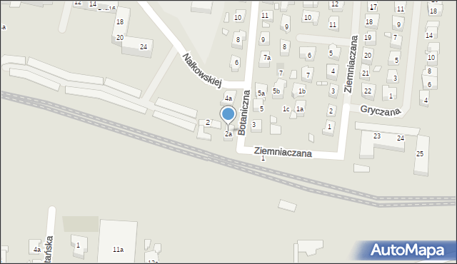 Szczecin, Botaniczna, 2a, mapa Szczecina