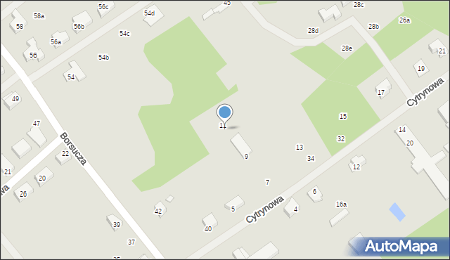 Szczecin, Borsucza, 36b, mapa Szczecina