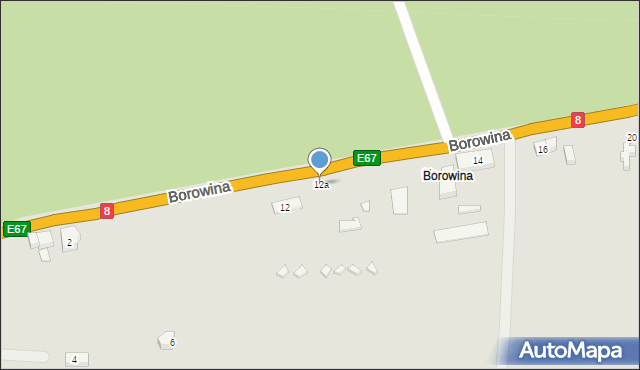 Szczytna, Borowina, 12a, mapa Szczytna