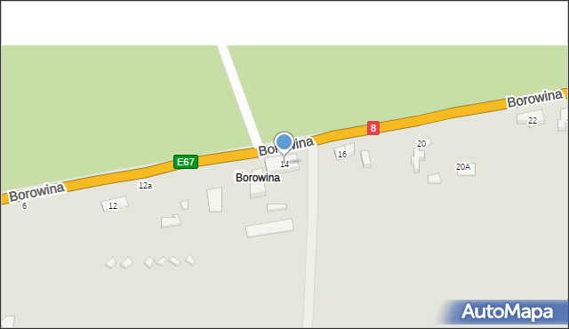 Szczytna, Borowina, 14, mapa Szczytna