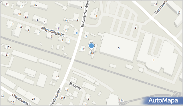 Szczytno, Bohaterów Westerplatte, 11a, mapa Szczytno