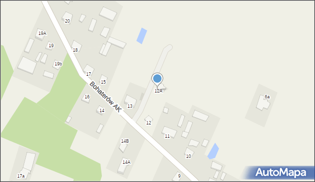 Szulborze Wielkie, Bohaterów AK, 12A, mapa Szulborze Wielkie