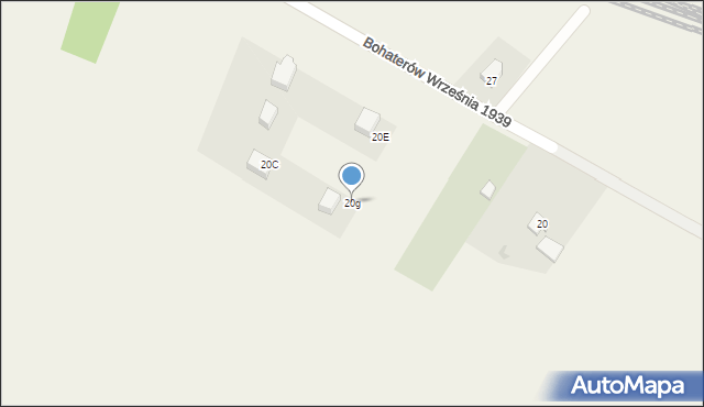 Szymankowo, Bohaterów Września 1939 r., 20g, mapa Szymankowo