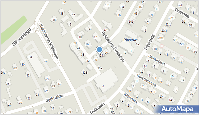 Tarnobrzeg, Bolesława Śmiałego, 26, mapa Tarnobrzegu