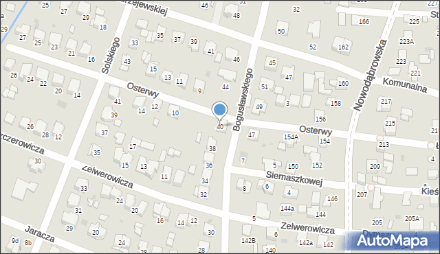 Tarnów, Bogusławskiego Wojciecha, 40, mapa Tarnów