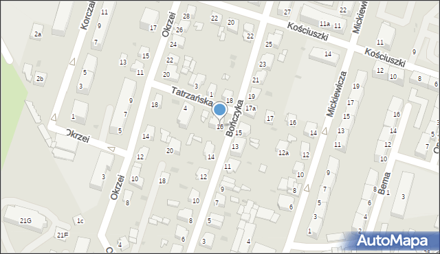 Tarnowskie Góry, Bończyka Norberta, ks., 16, mapa Tarnowskie Góry