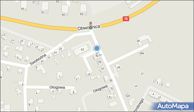 Tarnowskie Góry, Bolesława Śmiałego, 61, mapa Tarnowskie Góry