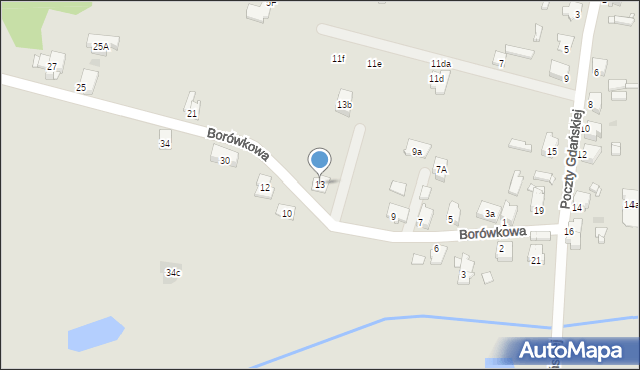 Tarnowskie Góry, Borówkowa, 13, mapa Tarnowskie Góry