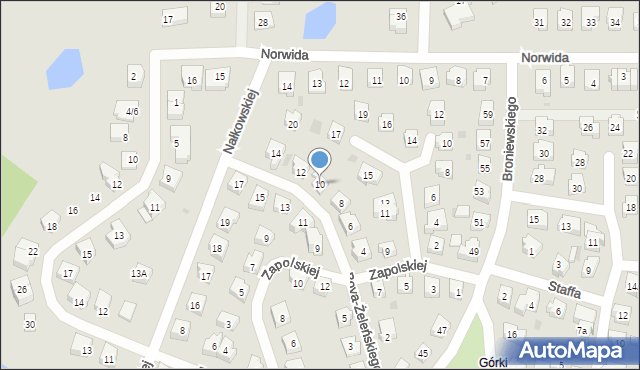 Tczew, Boya-Żeleńskiego Tadeusza, 10, mapa Tczew