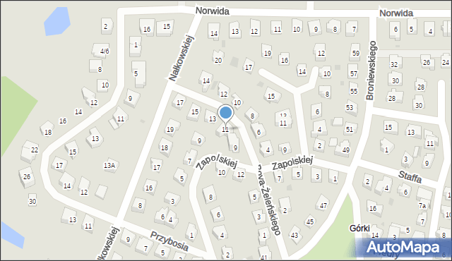 Tczew, Boya-Żeleńskiego Tadeusza, 11, mapa Tczew