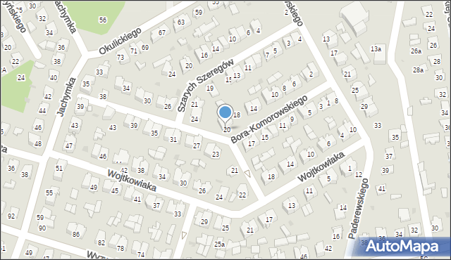 Tomaszów Lubelski, Bora-Komorowskiego Tadeusza, gen., 22, mapa Tomaszów Lubelski