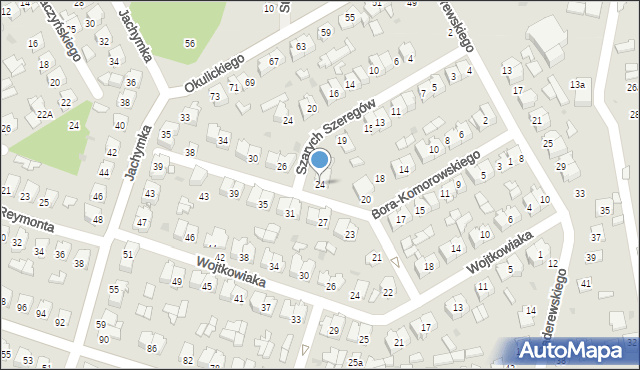 Tomaszów Lubelski, Bora-Komorowskiego Tadeusza, gen., 24, mapa Tomaszów Lubelski