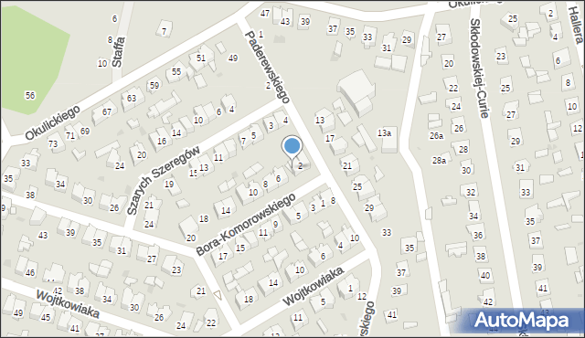 Tomaszów Lubelski, Bora-Komorowskiego Tadeusza, gen., 4, mapa Tomaszów Lubelski