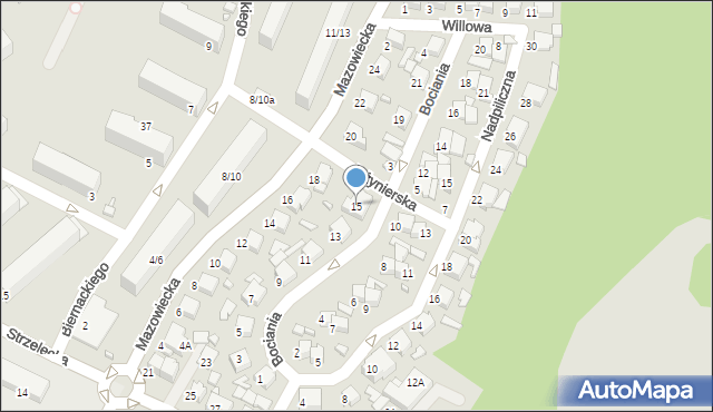 Tomaszów Mazowiecki, Bociania, 15, mapa Tomaszów Mazowiecki