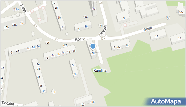 Toruń, Bolta Antoniego, 6b, mapa Torunia