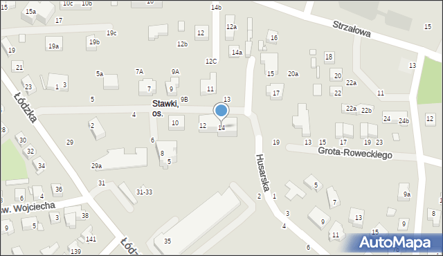 Toruń, Bora-Komorowskiego Tadeusza, gen., 14, mapa Torunia