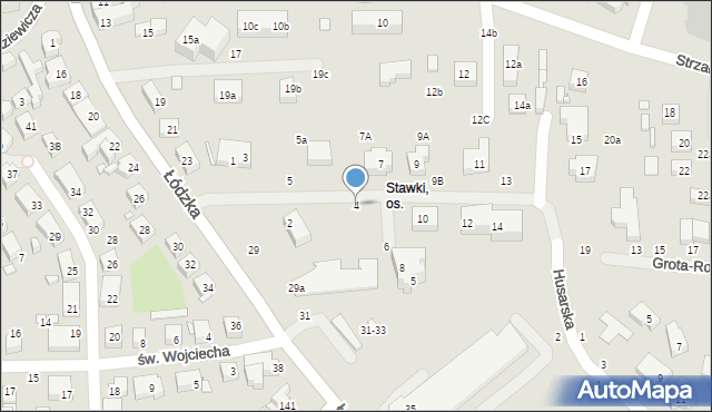 Toruń, Bora-Komorowskiego Tadeusza, gen., 4, mapa Torunia