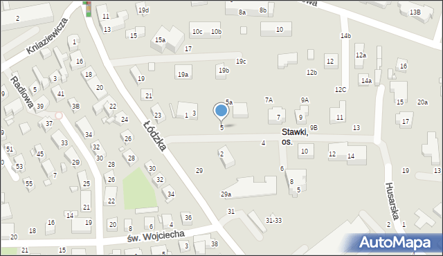 Toruń, Bora-Komorowskiego Tadeusza, gen., 5, mapa Torunia