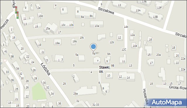 Toruń, Bora-Komorowskiego Tadeusza, gen., 7A, mapa Torunia