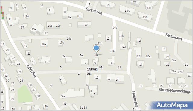 Toruń, Bora-Komorowskiego Tadeusza, gen., 9A, mapa Torunia