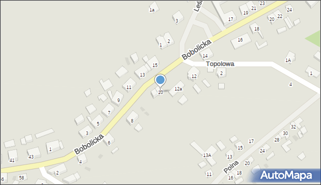 Tychowo, Bobolicka, 10, mapa Tychowo