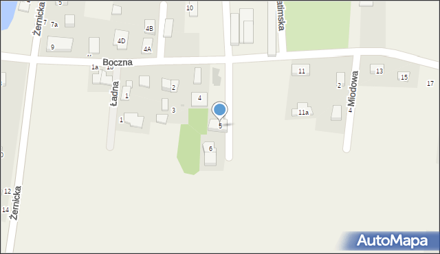Tyniec Mały, Boczna, 5, mapa Tyniec Mały