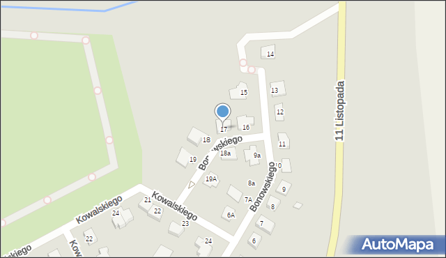 Wągrowiec, Bonowskiego Kazimierza, 17, mapa Wągrowiec