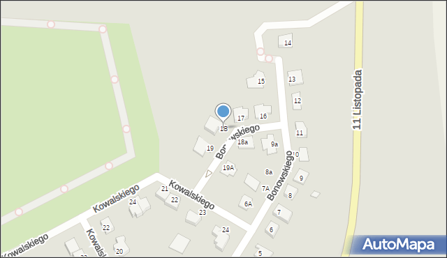 Wągrowiec, Bonowskiego Kazimierza, 18, mapa Wągrowiec