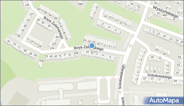 Wałbrzych, Boya-Żeleńskiego Tadeusza, 21, mapa Wałbrzycha