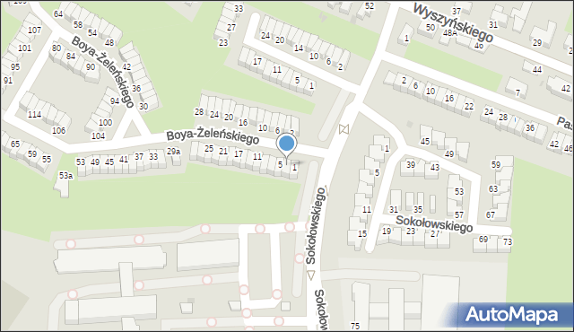 Wałbrzych, Boya-Żeleńskiego Tadeusza, 3, mapa Wałbrzycha