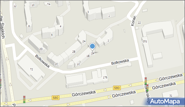 Warszawa, Bolkowska, 1A, mapa Warszawy