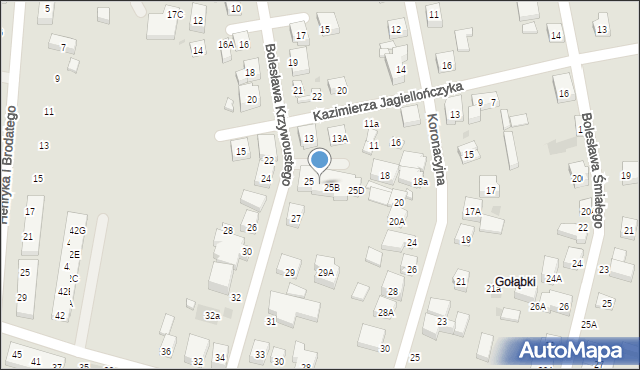 Warszawa, Bolesława Krzywoustego, 25A, mapa Warszawy