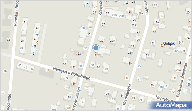 Warszawa, Bolesława Krzywoustego, 31, mapa Warszawy