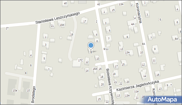 Warszawa, Bolesława Krzywoustego, 8, mapa Warszawy