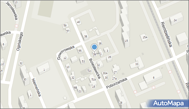 Warszawa, Bolesławicka, 34, mapa Warszawy