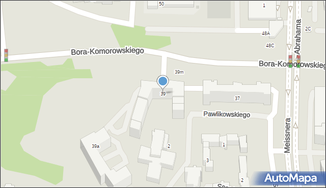 Warszawa, Bora-Komorowskiego Tadeusza, gen., 39, mapa Warszawy