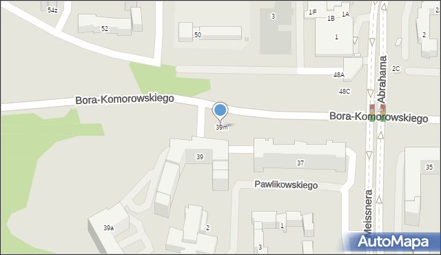 Warszawa, Bora-Komorowskiego Tadeusza, gen., 39m, mapa Warszawy