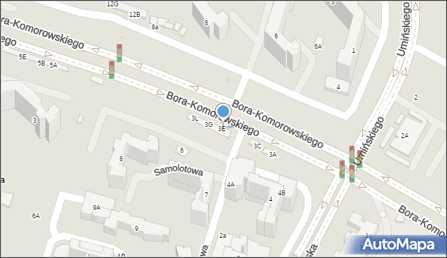 Warszawa, Bora-Komorowskiego Tadeusza, gen., 3F, mapa Warszawy