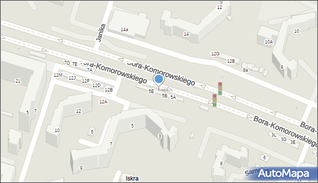 Warszawa, Bora-Komorowskiego Tadeusza, gen., 5J, mapa Warszawy