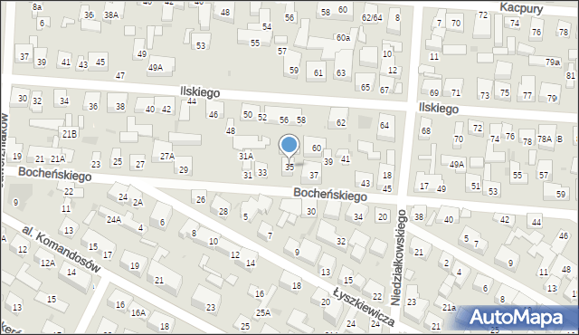 Warszawa, Bocheńskiego Eugeniusza, 35, mapa Warszawy