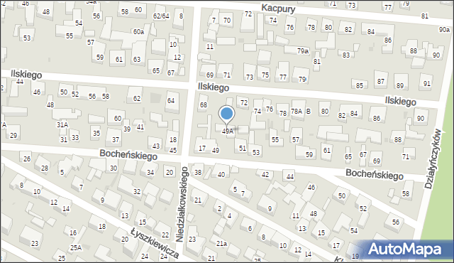 Warszawa, Bocheńskiego Eugeniusza, 49A, mapa Warszawy