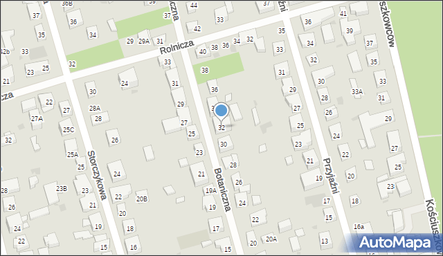 Warszawa, Botaniczna, 32, mapa Warszawy