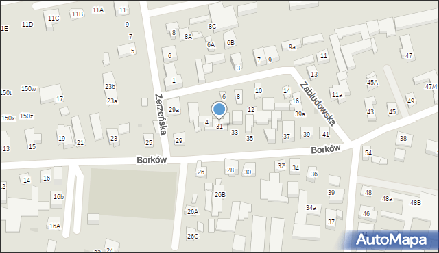 Warszawa, Borków, 31, mapa Warszawy