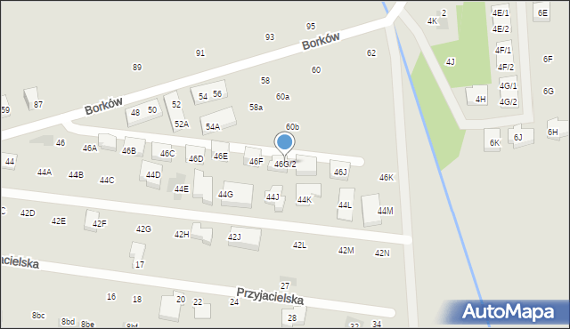 Warszawa, Borków, 46G/2, mapa Warszawy