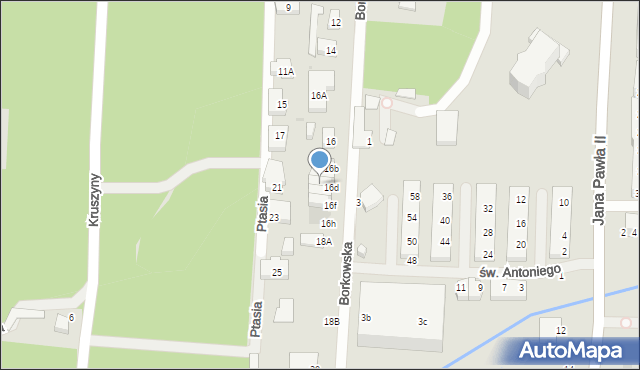 Warszawa, Borkowska, 18, mapa Warszawy