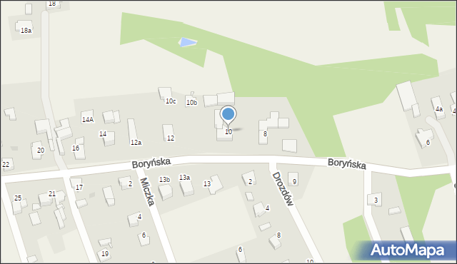 Warszowice, Boryńska, 10, mapa Warszowice